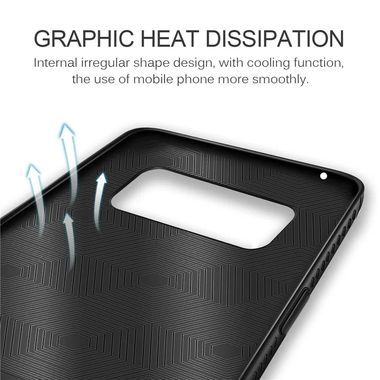 LENUO Litchi Skin TPU Back Case for Samsung Galaxy Note 8 N950 - Black
