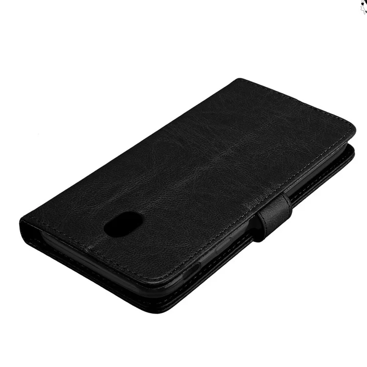 Crazy Horse Wallet Leather Stand Case for Samsung Galaxy J7 Pro (2017) / J7 (2017) EU Version - Black