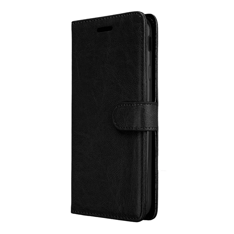 Crazy Horse Wallet Leather Stand Case for Samsung Galaxy J7 Pro (2017) / J7 (2017) EU Version - Black