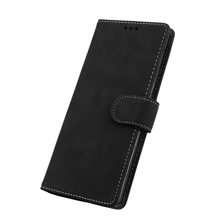 Matte Surface Wallet Leather Stand Case for Samsung Galaxy Note 8 SM-N950 - Black