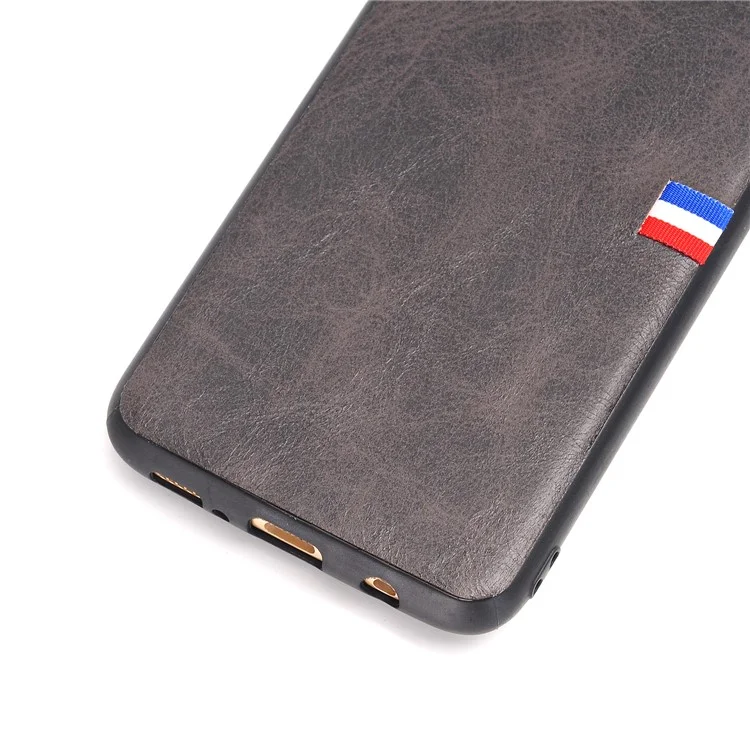 Vintage Crazy Horse PU Leather Coated TPU Back Case for Samsung Galaxy S8 SM-G950 - Black