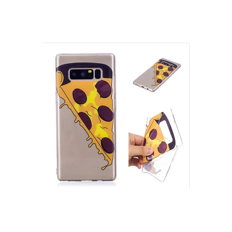 Pattern Printing IMD TPU Gel Cover for Samsung Galaxy Note 8 N950 - Pizza