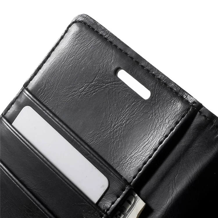 MERCURY GOOSPERY Blue Moon Leather Wallet Case for Samsung Galaxy Grand Prime SM-G530 - Black