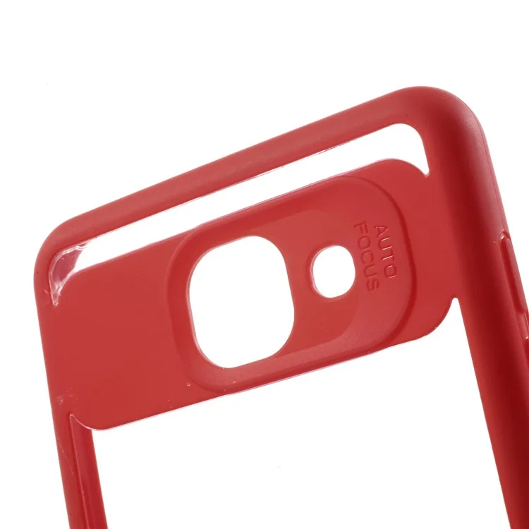Silicone Frame + Transparent Acrylic Combo Mobile Case for Samsung Galaxy J7 Max EU Version - Red
