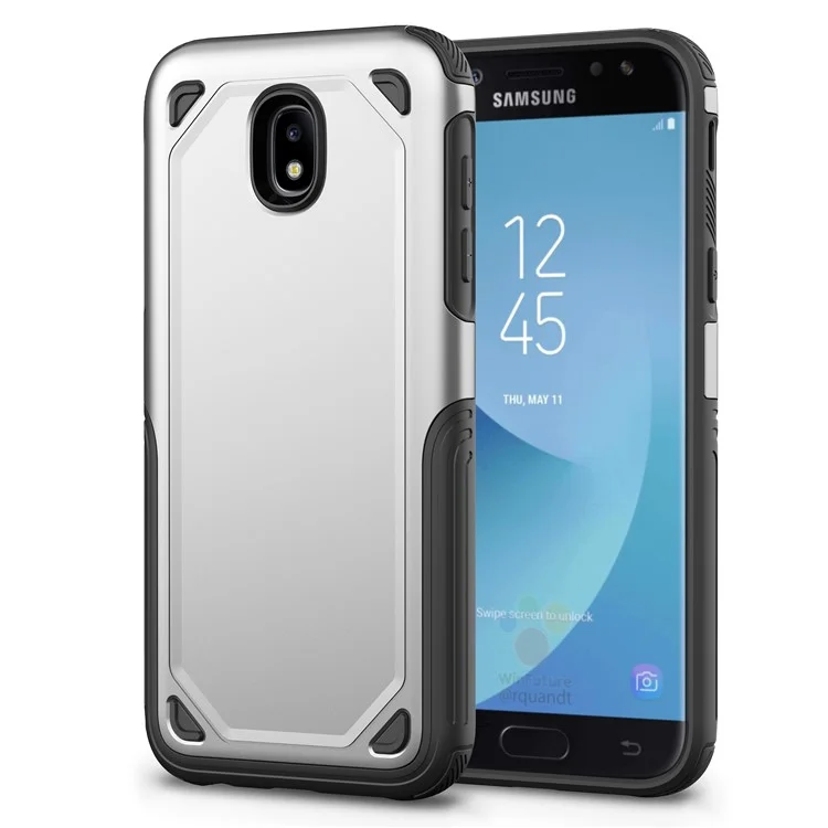 Hybrid PC + TPU Armor Rugged Case for Samsung Galaxy J5 (2017) EU Version / J5 Pro (2017) - Silver
