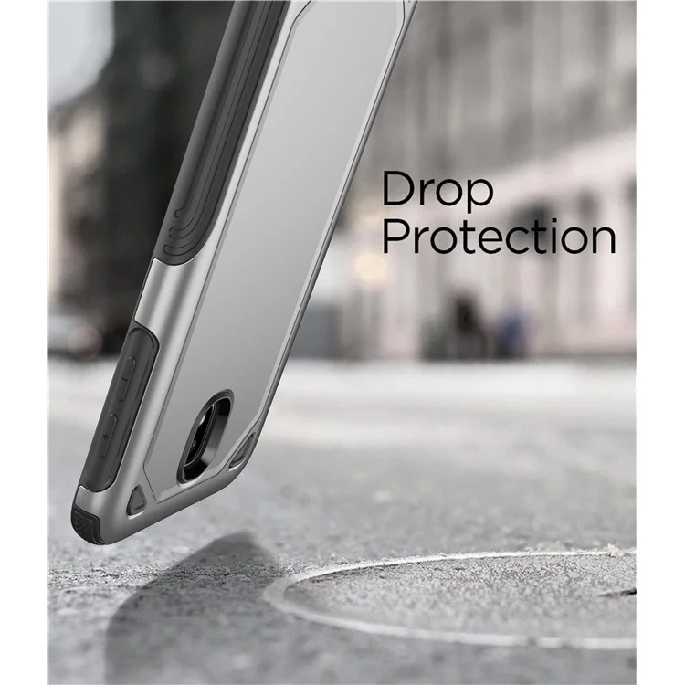 Hybrid PC + TPU Armor Rugged Case for Samsung Galaxy J7 (2017) EU Version / J7 Pro (2017) - Silver