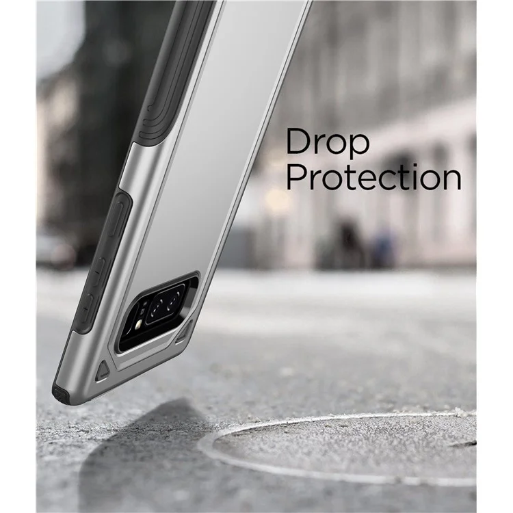 Hybrid PC + TPU Armor Rugged Case for Samsung Galaxy Note 8 N950 - Silver