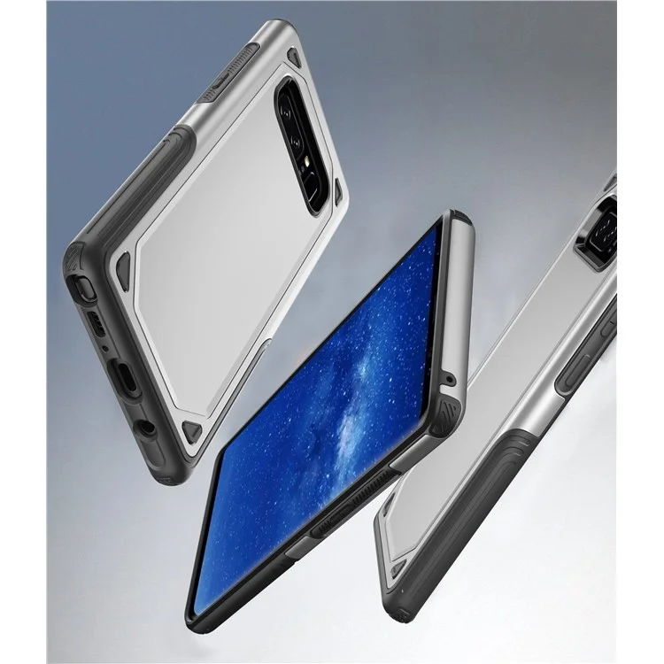 Hybrid PC + TPU Armor Rugged Case for Samsung Galaxy Note 8 N950 - Silver