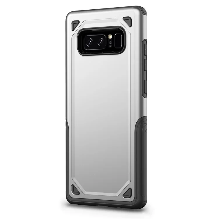 Hybrid PC + TPU Armor Rugged Case for Samsung Galaxy Note 8 N950 - Silver