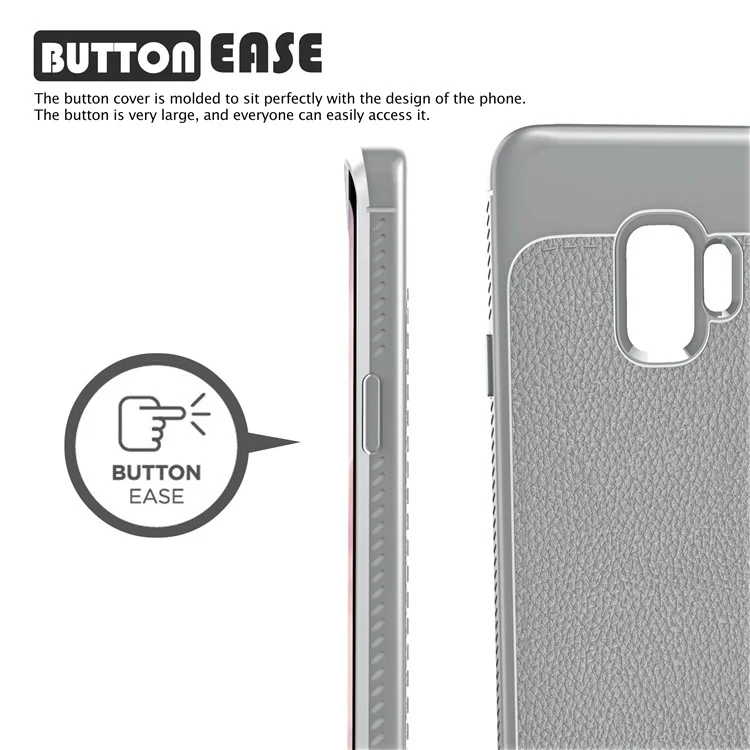 IVSO Gentry Series PU Leather Coated TPU Back Cover for Samsung Galaxy S9 - Grey