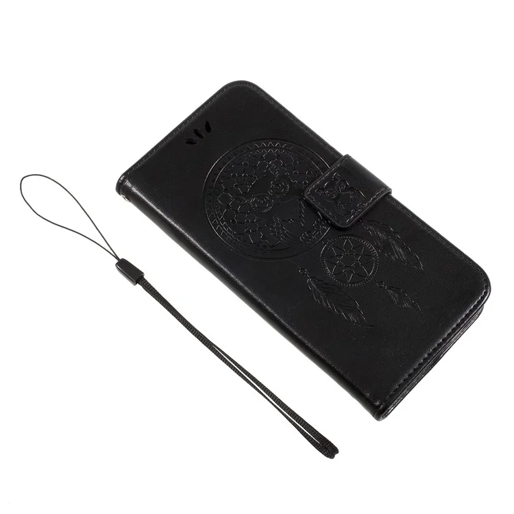 Imprint Owl Dream Catcher Pattern PU Leather Case for Samsung Galaxy J5 (2017) EU Version/J5 Pro (2017) - Black