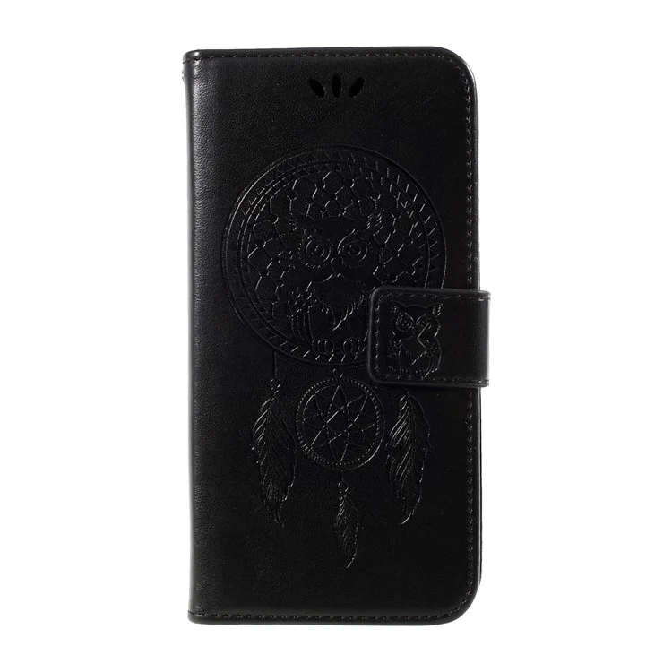 Imprint Owl Dream Catcher Pattern PU Leather Case for Samsung Galaxy J5 (2017) EU Version/J5 Pro (2017) - Black