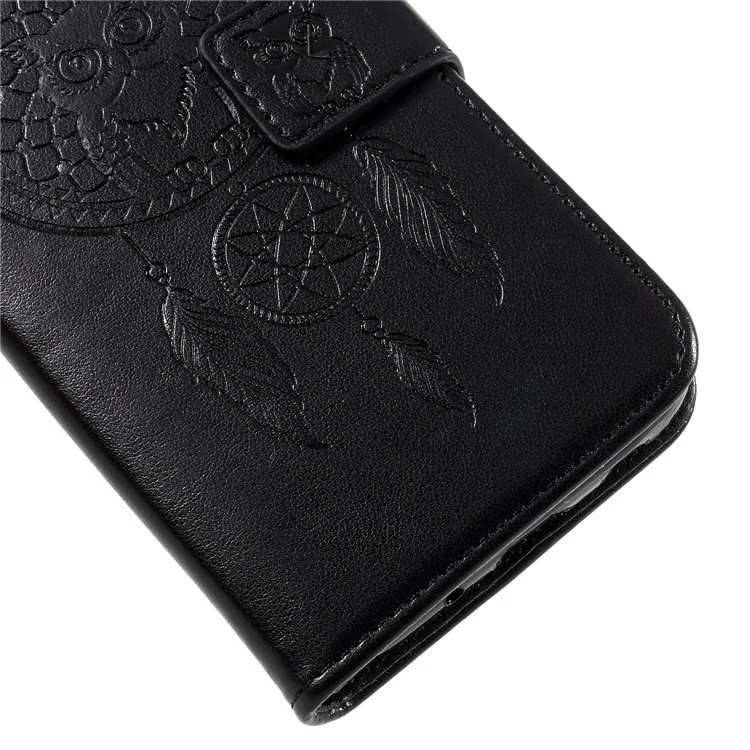 Imprint Owl Dream Catcher Pattern PU Leather Case for Samsung Galaxy J5 (2017) EU Version/J5 Pro (2017) - Black
