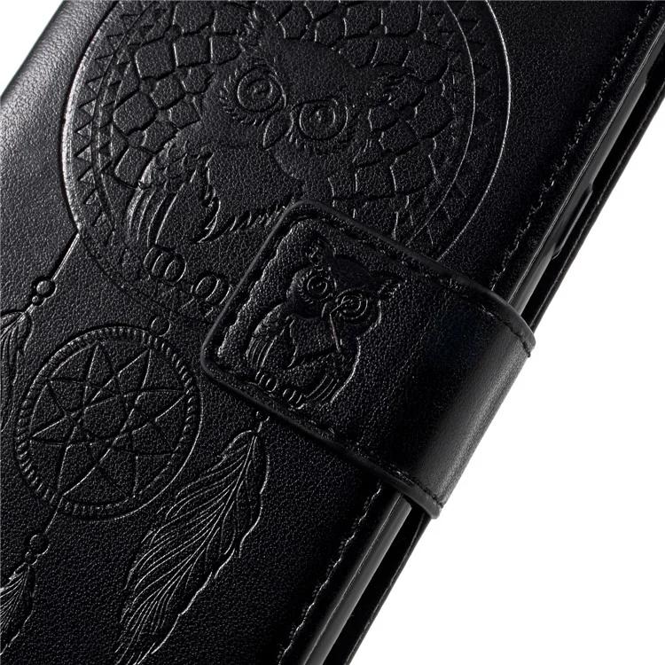 Imprint Owl Dream Catcher Pattern PU Leather Case for Samsung Galaxy J5 (2017) EU Version/J5 Pro (2017) - Black