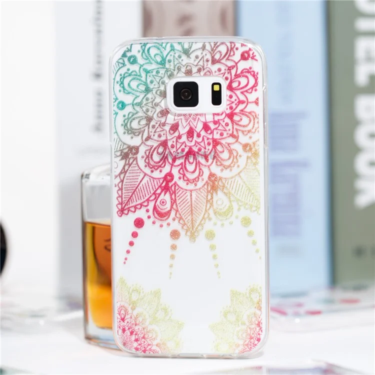 IMD Glitter Powder TPU Protective Cover for Samsung Galaxy S7 SM-G930 - Mandala