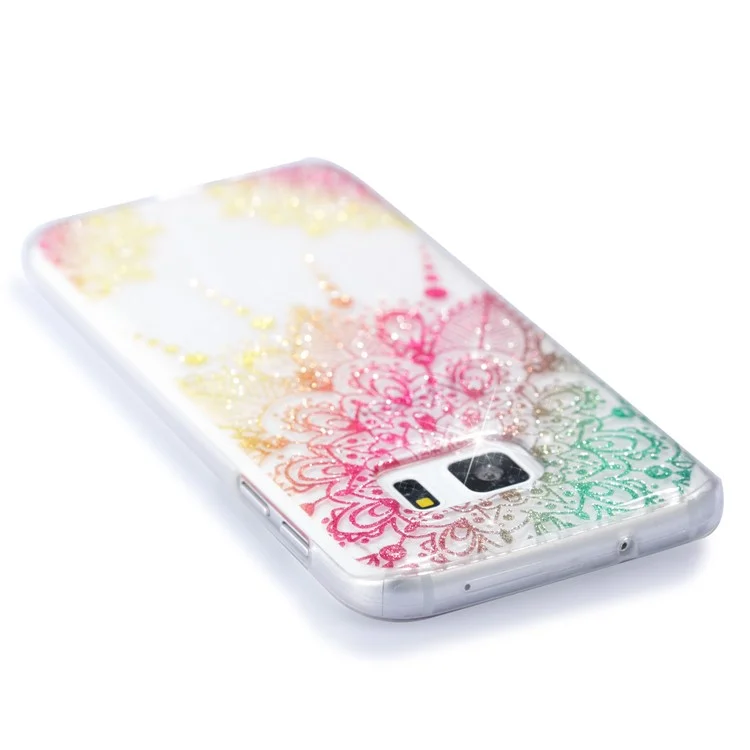 IMD Glitter Powder TPU Protective Cover for Samsung Galaxy S7 SM-G930 - Mandala