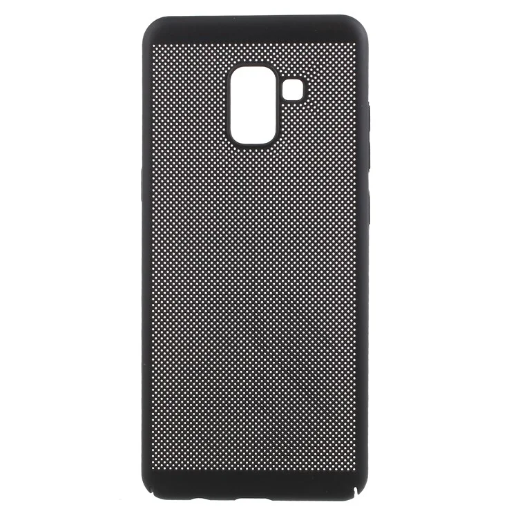 Hollow Mesh Heat Dissipation PC Back Case for Samsung Galaxy A8 (2018) - Black