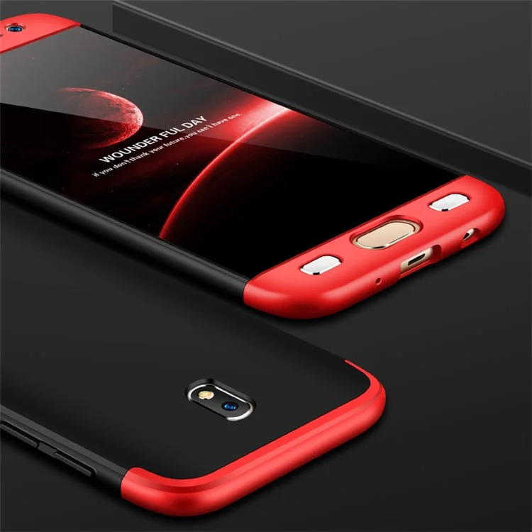 Detachable All-wrapped Hard Case for Samsung Galaxy J5 Pro (2017) / J5 (2017) EU Version - Red / Black