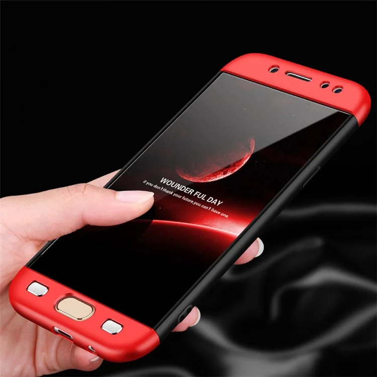 Detachable All-wrapped Hard Case for Samsung Galaxy J5 Pro (2017) / J5 (2017) EU Version - Red / Black