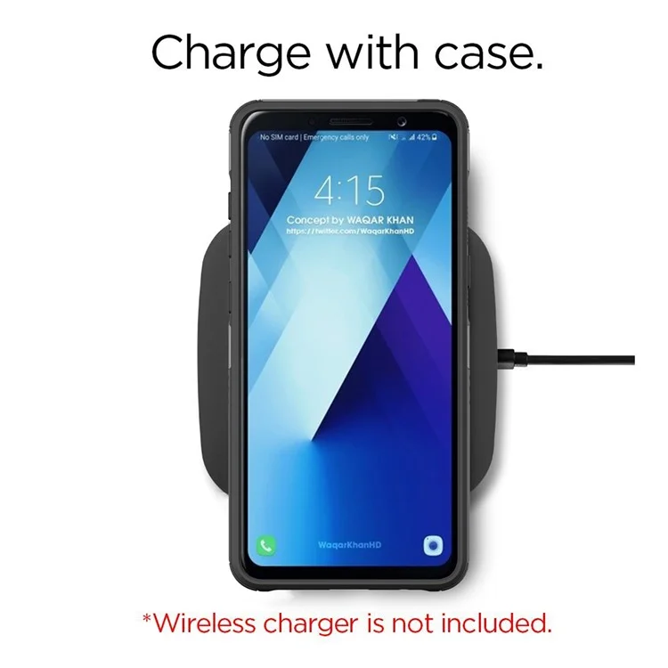 Plastic + TPU Hybrid Rugged Armor Protection Case for Samsung Galaxy A8 (2018) - Silver