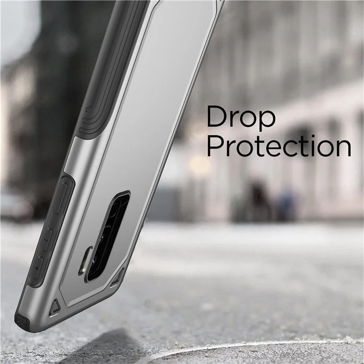 Plastic + TPU Hybrid Rugged Armor Protective Case for Samsung Galaxy S9+ G965 - Silver