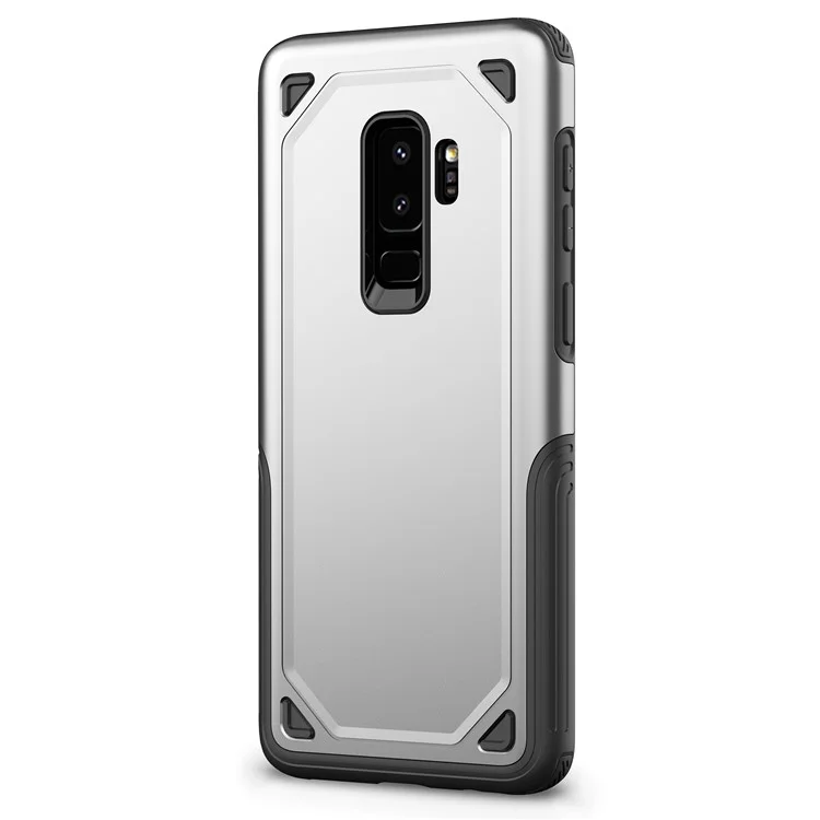 Plastic + TPU Hybrid Rugged Armor Protective Case for Samsung Galaxy S9+ G965 - Silver