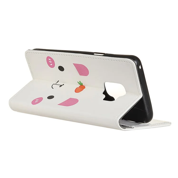 For Samsung Galaxy S9 G960 Pattern Printing PU Leather Wallet Phone Case - Cute Panda