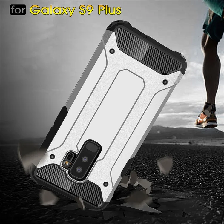Armor Guard Plastic + TPU Hybrid Case for Samsung Galaxy S9+ G965 - White