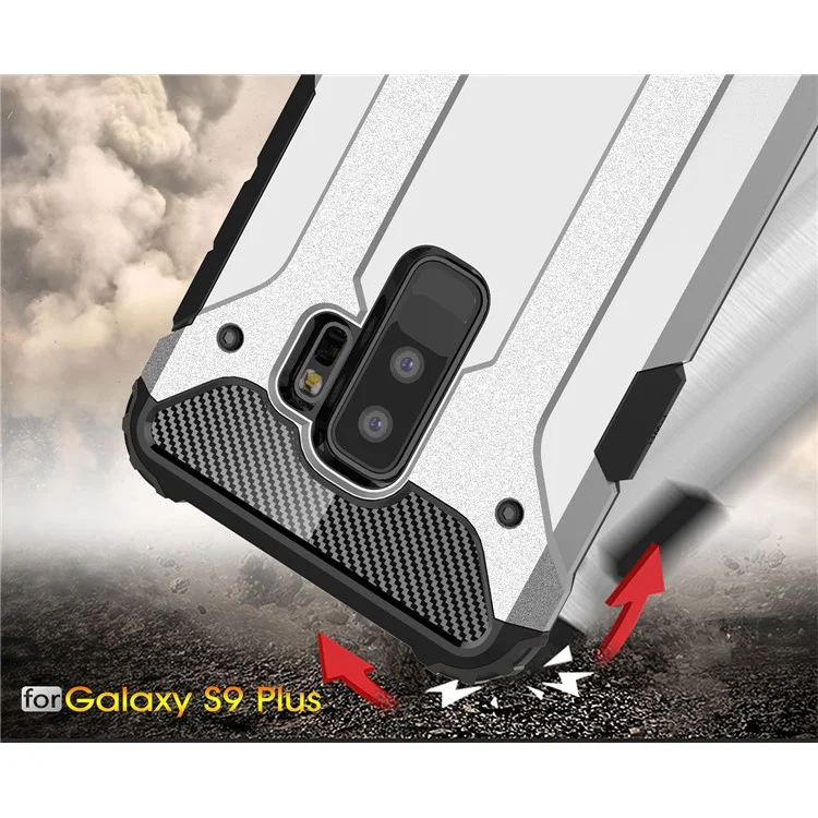 Armor Guard Plastic + TPU Hybrid Case for Samsung Galaxy S9+ G965 - White
