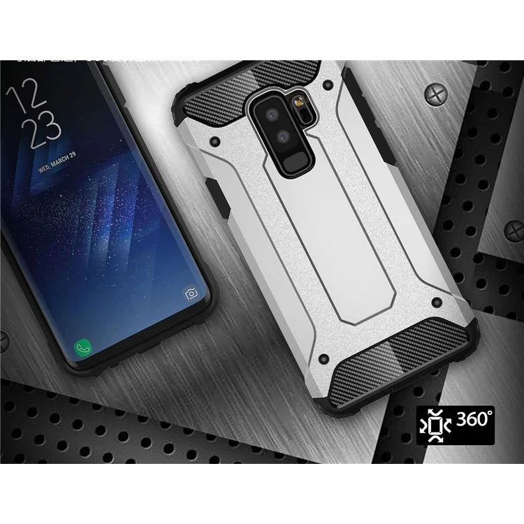 Armor Guard Plastic + TPU Hybrid Case for Samsung Galaxy S9+ G965 - White