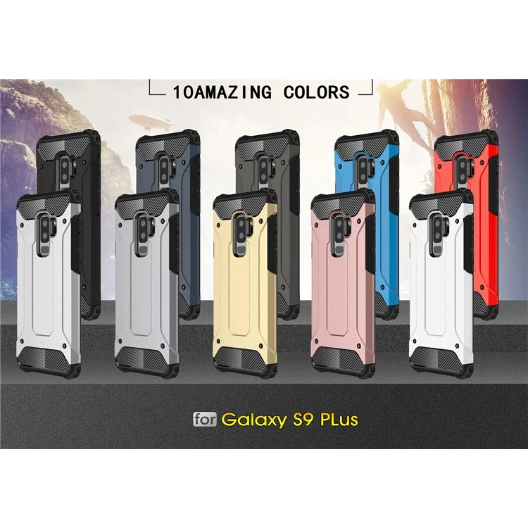 Armor Guard Plastic + TPU Hybrid Case for Samsung Galaxy S9+ G965 - White