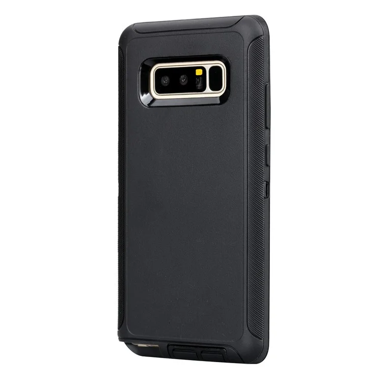 Rugged Hybrid PC TPU Holster Kickstand Case for Samsung Galaxy Note 8 N950 - Black