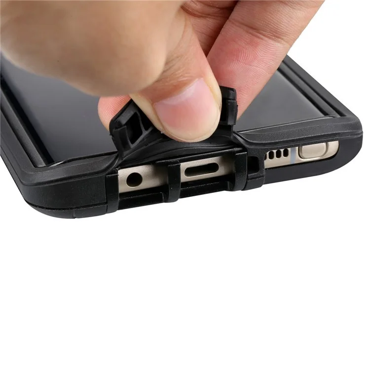 Rugged Hybrid PC TPU Holster Kickstand Case for Samsung Galaxy Note 8 N950 - Black