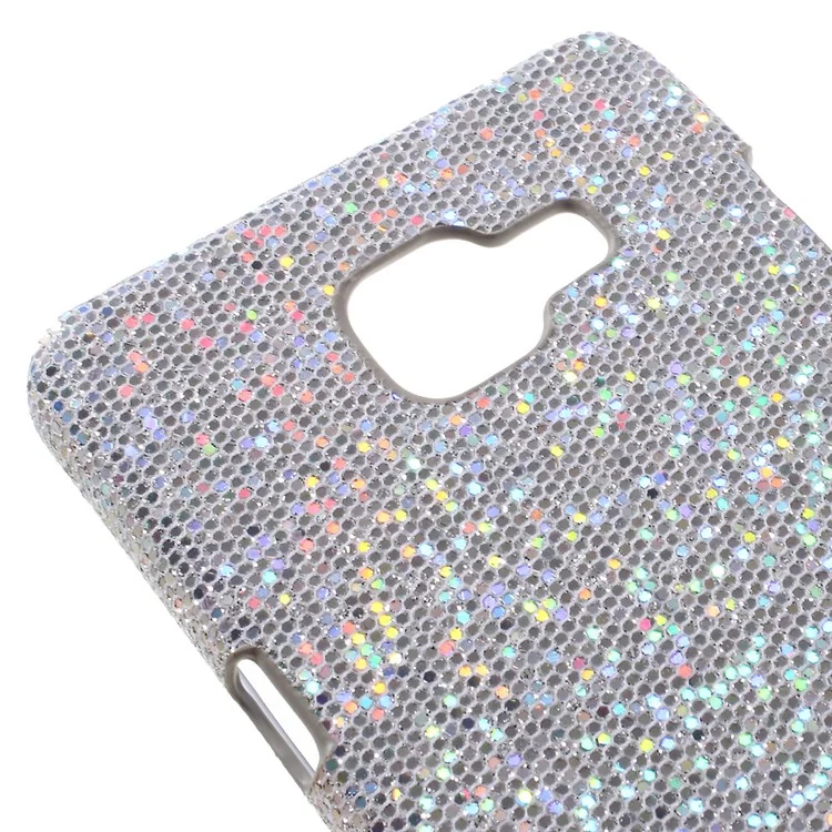 Glitter Sequins Leather Skin Hard Case for Samsung Galaxy A5 SM-A510F (2016) - Silver