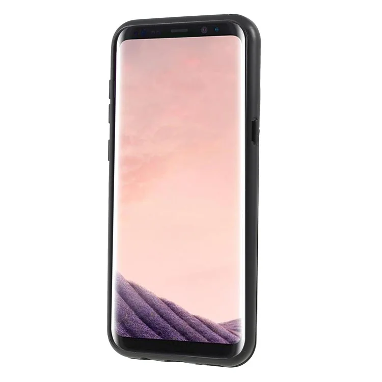ROAR KOREA PC+TPU Protective Mirror Case with Kickstand for Samsung Galaxy S8 Plus G955 - Black