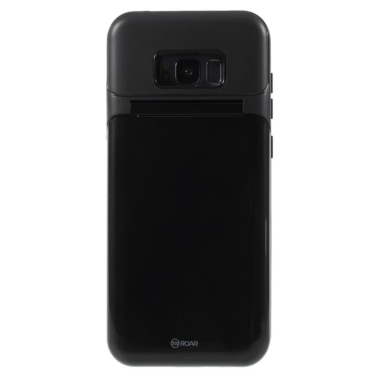 ROAR KOREA PC+TPU Protective Mirror Case with Kickstand for Samsung Galaxy S8 Plus G955 - Black