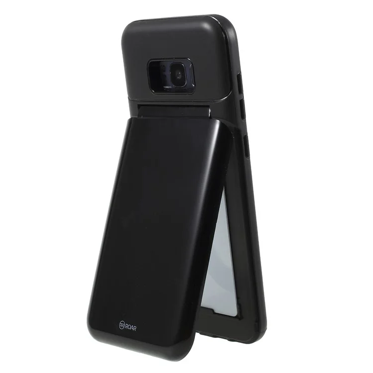 ROAR KOREA PC+TPU Protective Mirror Case with Kickstand for Samsung Galaxy S8 Plus G955 - Black