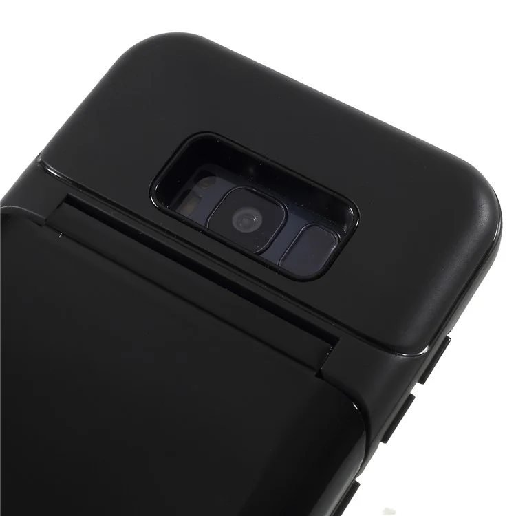 ROAR KOREA PC+TPU Protective Mirror Case with Kickstand for Samsung Galaxy S8 Plus G955 - Black