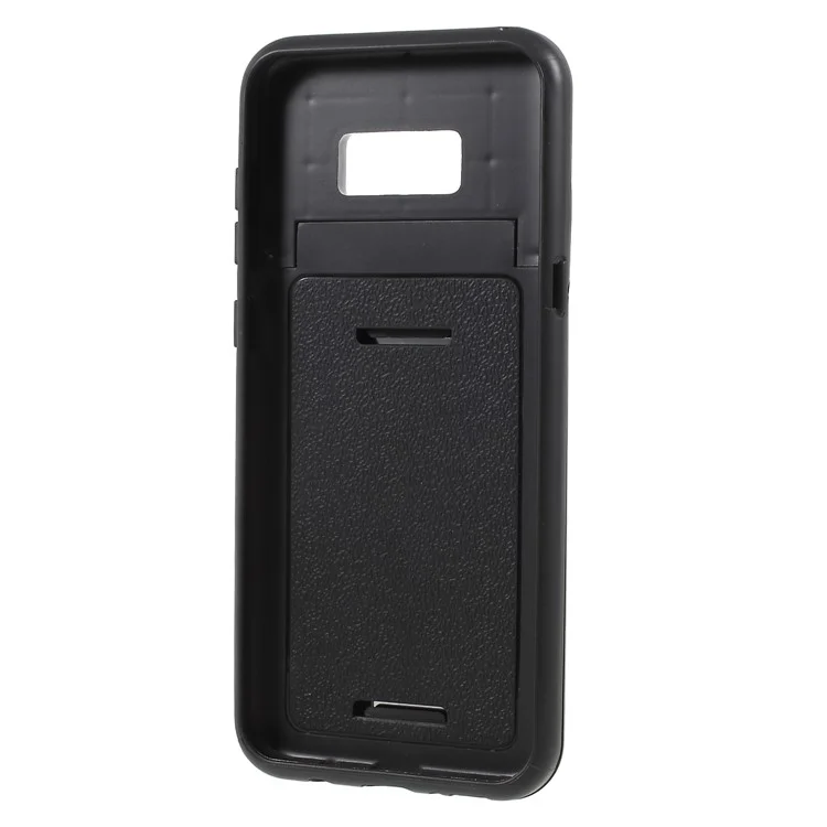 ROAR KOREA PC+TPU Protective Mirror Case with Kickstand for Samsung Galaxy S8 Plus G955 - Black
