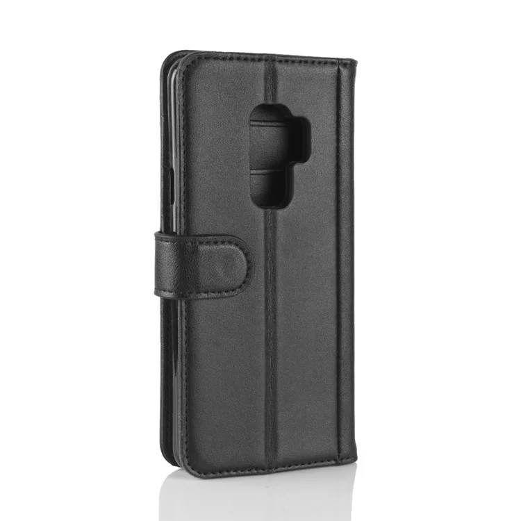 Portafoglio magnetico in pelle scissa con supporto per Samsung Galaxy S9+ G965 - Nero