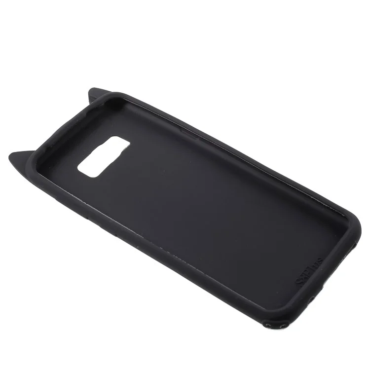 3D Moustache Cat Silicone Case for Samsung Galaxy S8 SM-G950 - Black