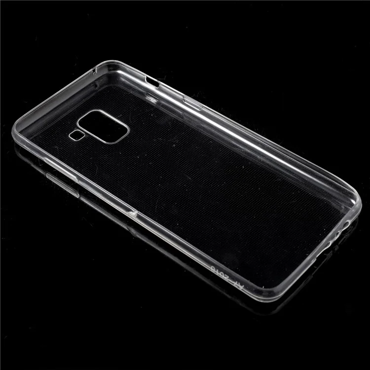 Crystal Clear TPU Cell Phone Case Cover for Samsung Galaxy A8+ (2018) - Transparent