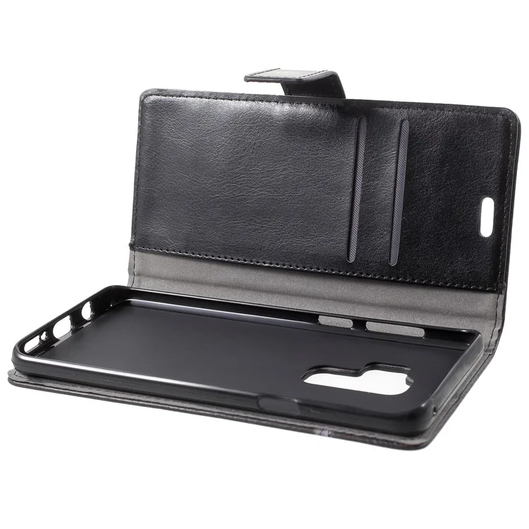 For Samsung Galaxy S9 Plus Patterned PU Leather Wallet Stand Cover - Grey Wolf