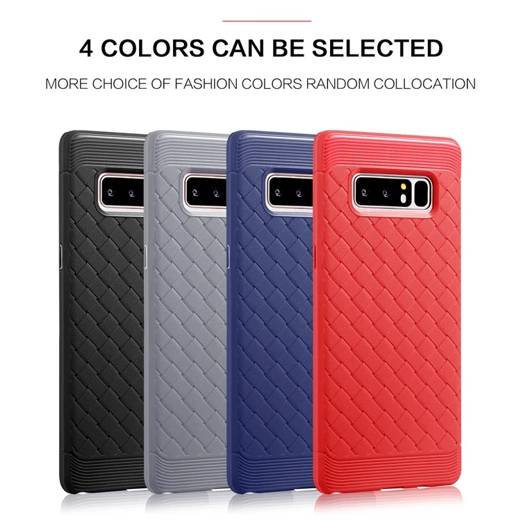 Woven Pattern Soft TPU Case for Samsung Galaxy Note 8 - Black