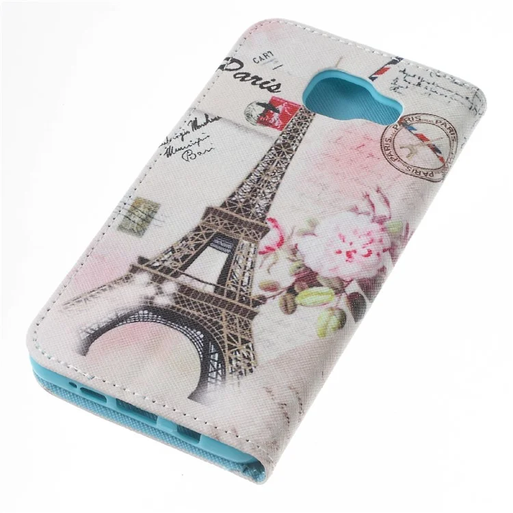 Brieftasche Lederstand Cover Für Samsung Galaxy A5 SM-A510F (2016) - Pariser Eiffelturm