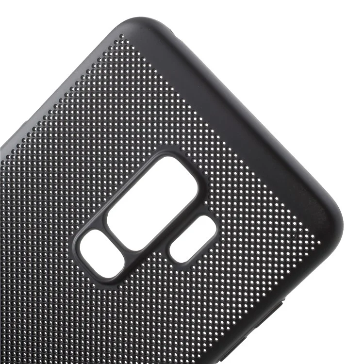 Hollow Mesh Heat Dissipation PC Mobile Phone Case for Samsung Galaxy S9 Plus G965 - Black