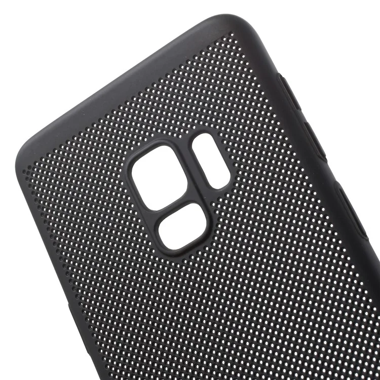 For Samsung Galaxy S9 Hollow Mesh Heat Dissipation PC Cover - Black