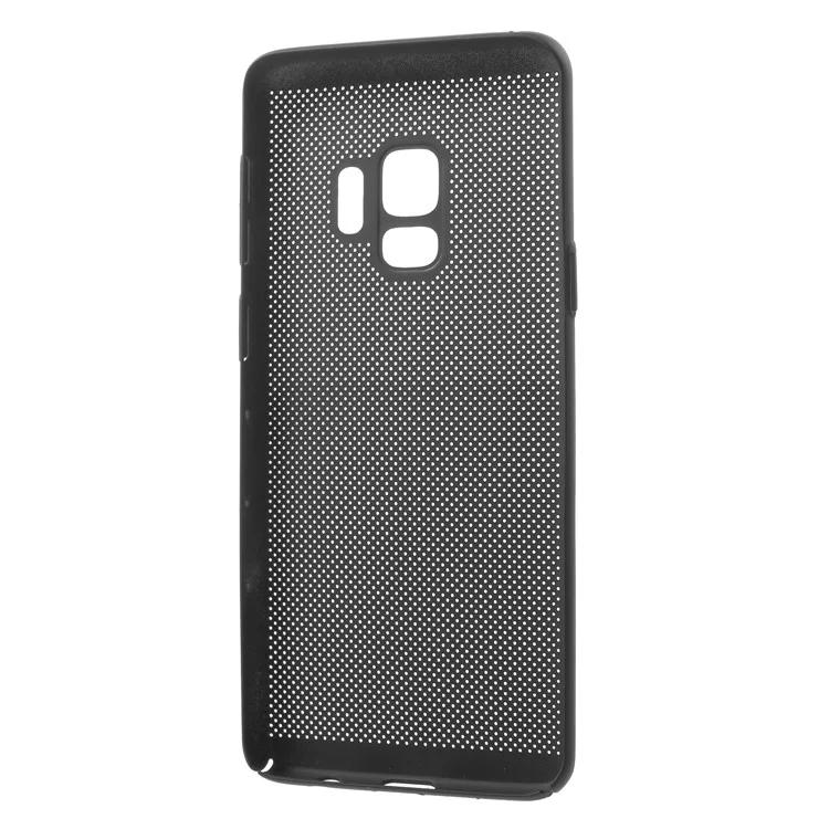 For Samsung Galaxy S9 Hollow Mesh Heat Dissipation PC Cover - Black