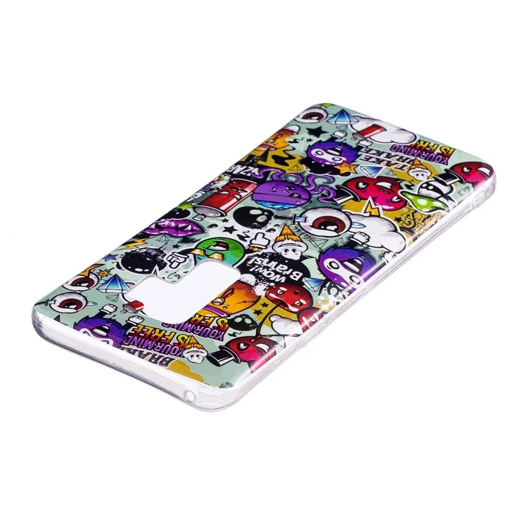 Patterned Noctilucent IMD Soft TPU Gel Mobile Cover Shell for Samsung Galaxy S9+ G965 - Sundry Patterns