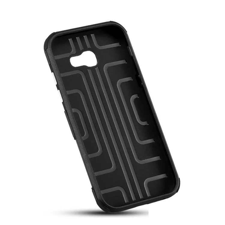 Geometric Pattern Magnetic Car Mount Ring Holder TPU PC Hybrid Shell for Samsung Galaxy A5 (2017) A520 - Dark Blue